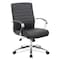 Officesource Studio Collection Mid Back Chair with Chrome Frame 696VBK - alternate 1